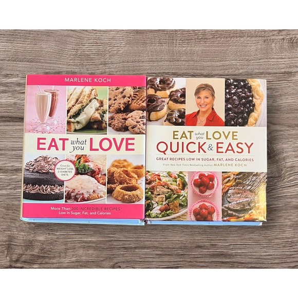 Marlene Koch Eat What You Love Cookbook & Quick & Easy Cookbooks Set Of 2 - Picture 1 of 11